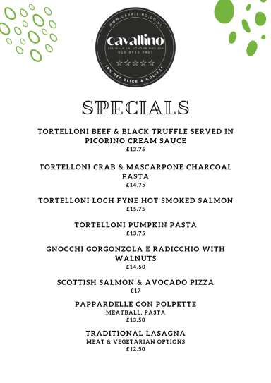 THIS WEEKS SPECIALS